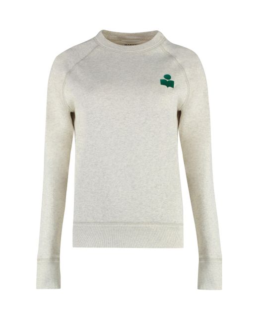 Isabel Marant White Cotton Crew-neck Sweatshirt