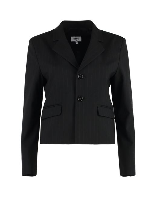 MM6 by Maison Margiela Black Single-Breasted Two-Button Jacket