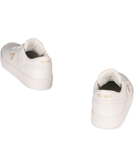 Sneakers in pelle di Prada in White