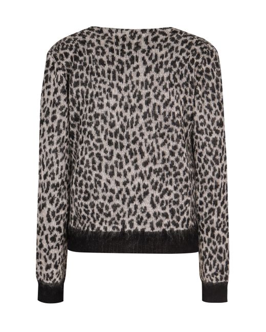 Max Mara Black Acume Jacquard Knit Cardigan