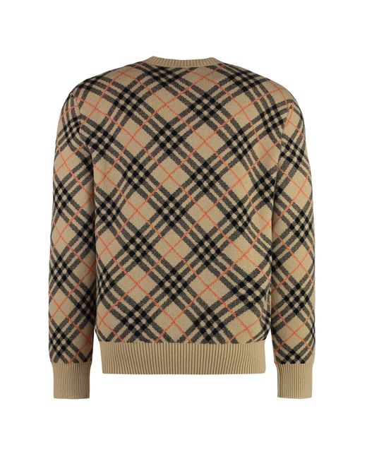 Burberry Natural Crew-Neck Cashmere Sweater for men