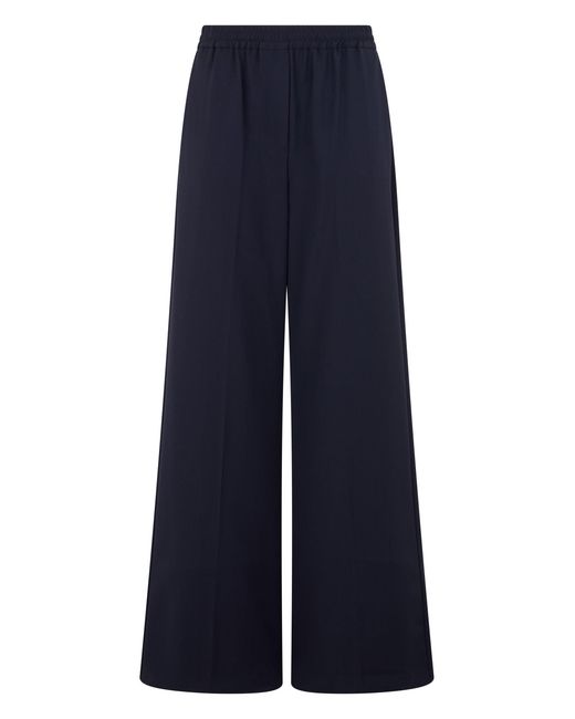 Weekend by Maxmara Blue Loose Wool Trousers