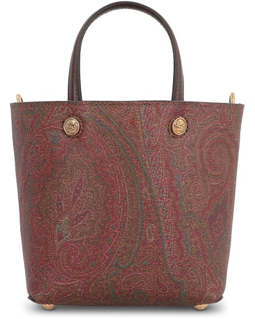 Mini shopping-bag Essential di Etro in Red