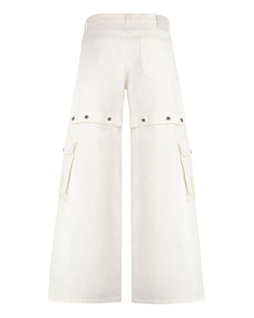 Jeans baggy di Off-White c/o Virgil Abloh in White da Uomo