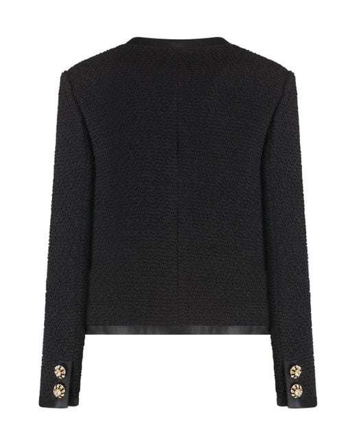 Giacca in tweed misto lana di Dolce & Gabbana in Black