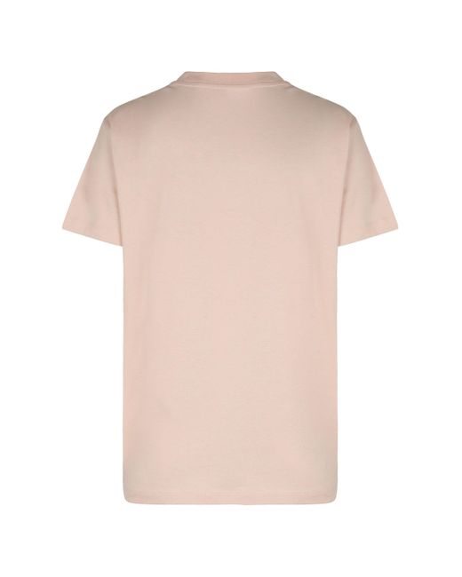 Moncler Pink T-Shirt Round Neck