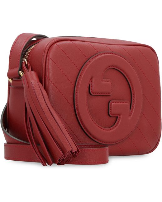 Gucci Red Blondie Leather Shoulder Bag