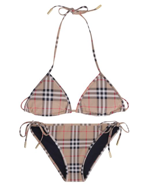 Burberry Natural Bikini With Triangle Bra