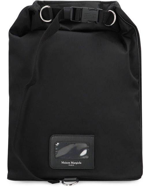 Maison Margiela Black Technical Fabric Backpack for men