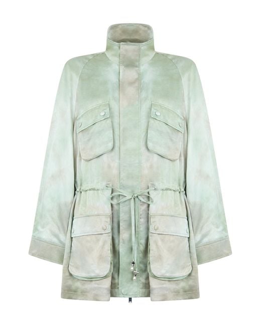 LES FILLES D'EVA Green Silk Jacket With Pockets