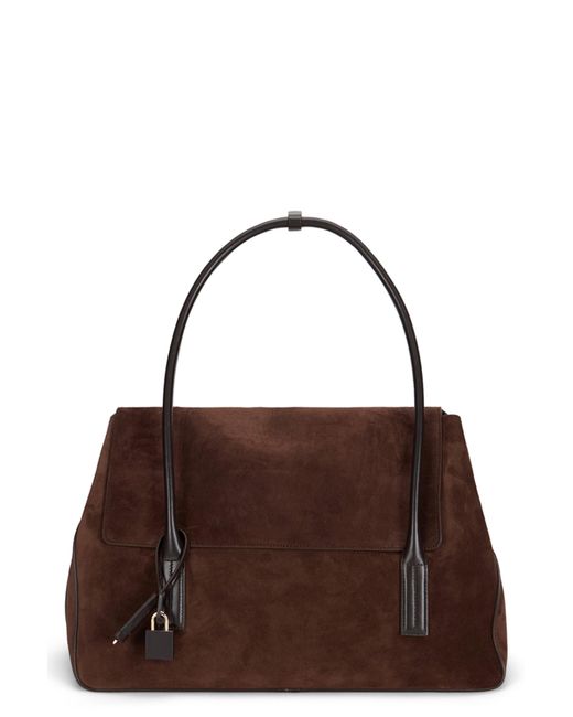 Tom Ford Brown Large Suede Shoulder Bag
