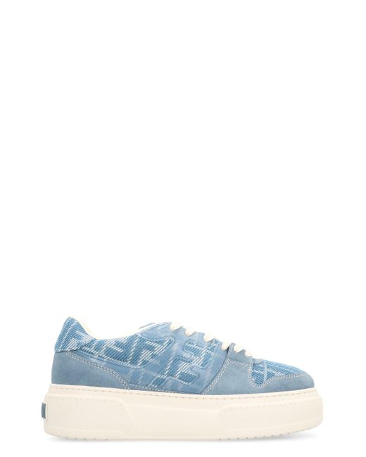 Fendi Blue Match Low-Top Sneakers