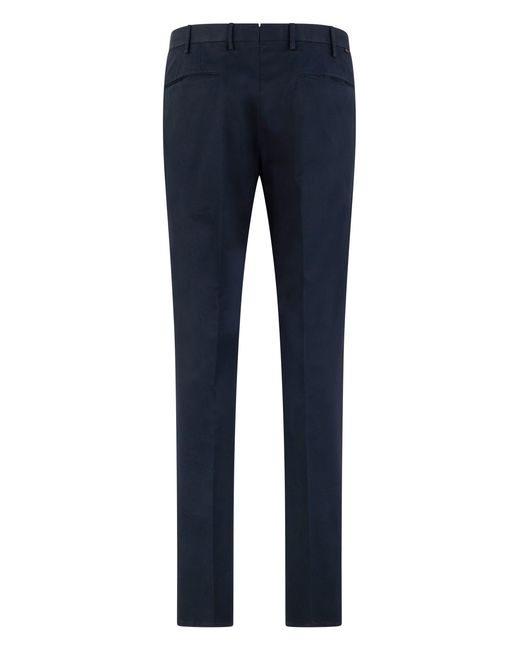 Slowear Blue Elastic Cotton Pants for men