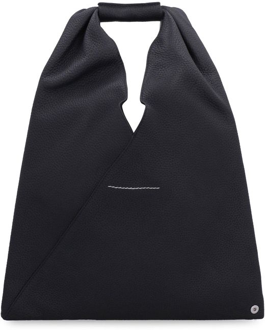 MM6 by Maison Margiela Black Japanese Grainy Leather Handbag