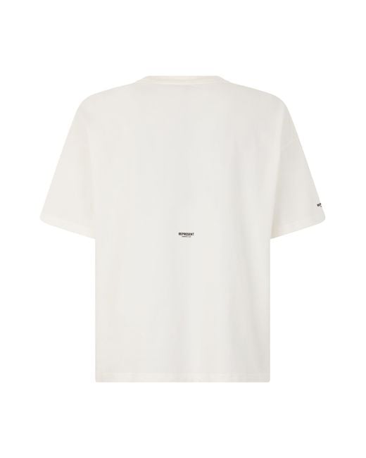 Represent White T-Shirt With Logo for men