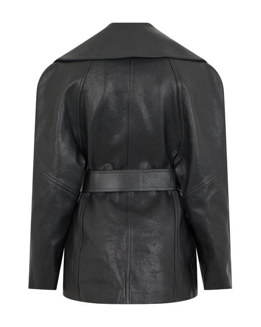 Gucci Black Knotted Leather Jacket