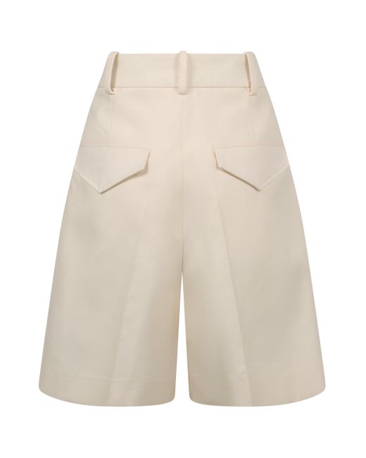 Bermuda in cotone di Jil Sander in White