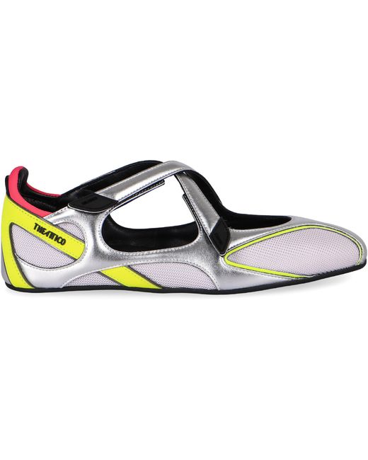 The Attico Black Holographic Ballerina Silver Floor 01