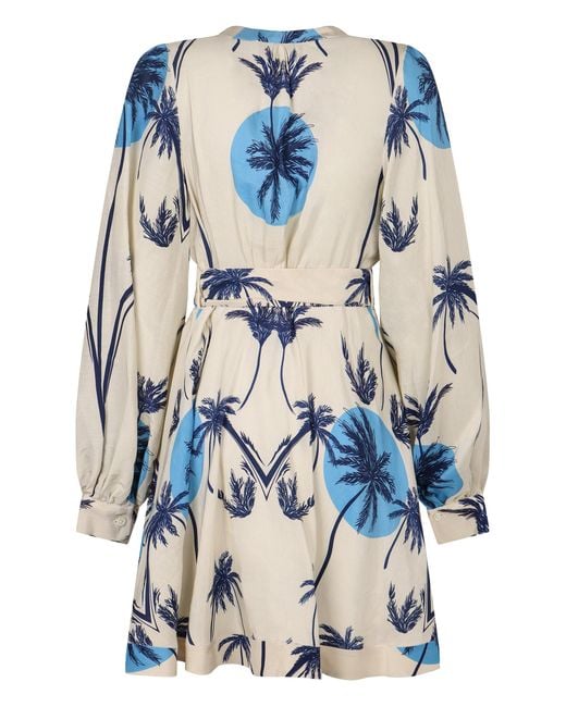 Raquel Diniz Blue Wrap-Dress
