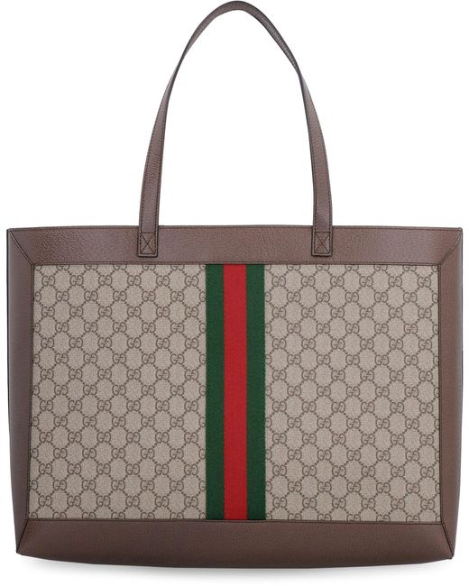 Gucci Natural Ophidia GG Supreme Fabric Tote Bag