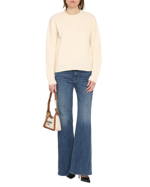 Jil Sander Natural Crew-Neck Wool Sweater