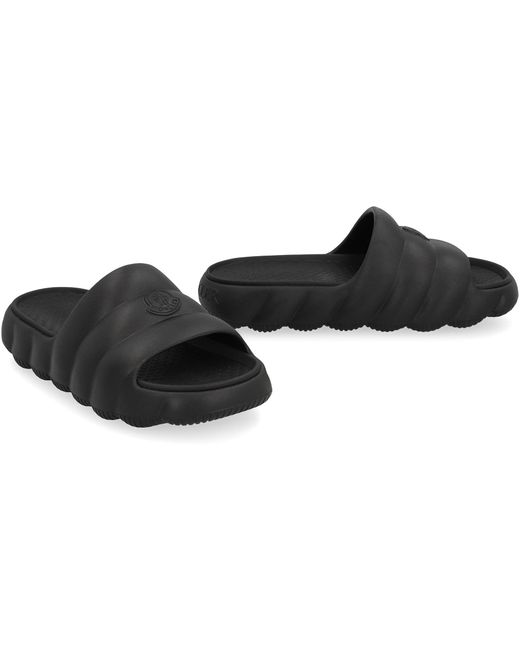 Moncler Black Lilo Rubber Slides