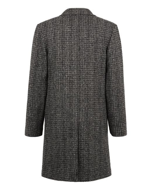 Aspesi Gray Wool Blend Coat for men