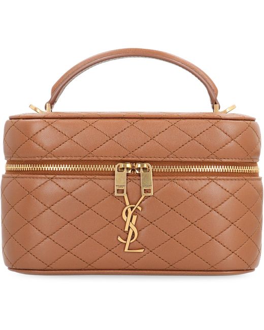 Borsa Vanity Gaby in pelle di Saint Laurent in Brown