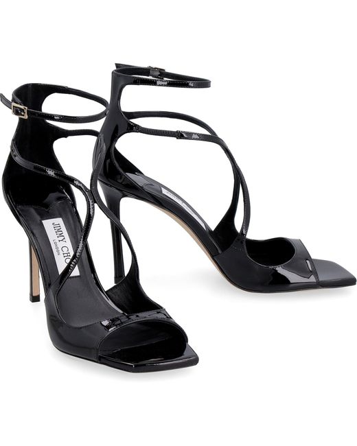 Sandali Azia 95 In Vernice di Jimmy Choo in Black