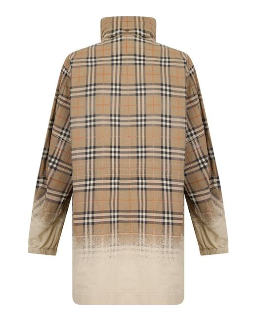 Burberry Natural Checkered Windbreaker for men