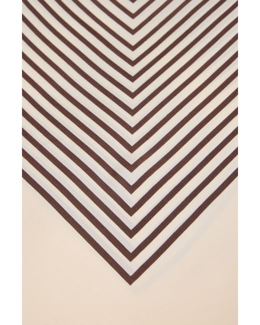 Sciarpa in seta macadamia con pattern geometrico di Totême  in White