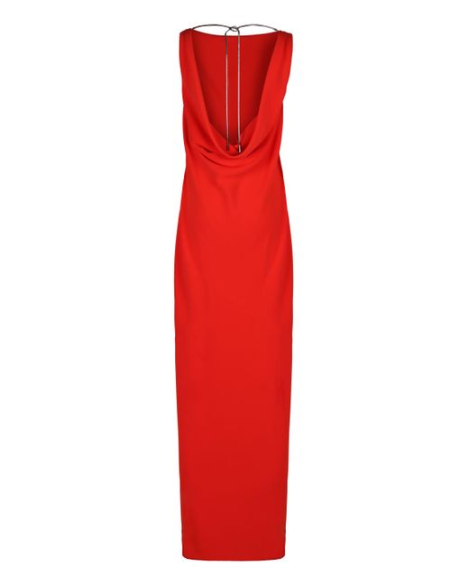 Maxi abito Creso in crêpe di Max Mara in Red