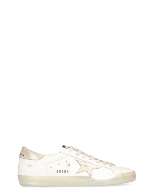 Golden Goose Deluxe Brand White Superstar Leather Sneakers for men
