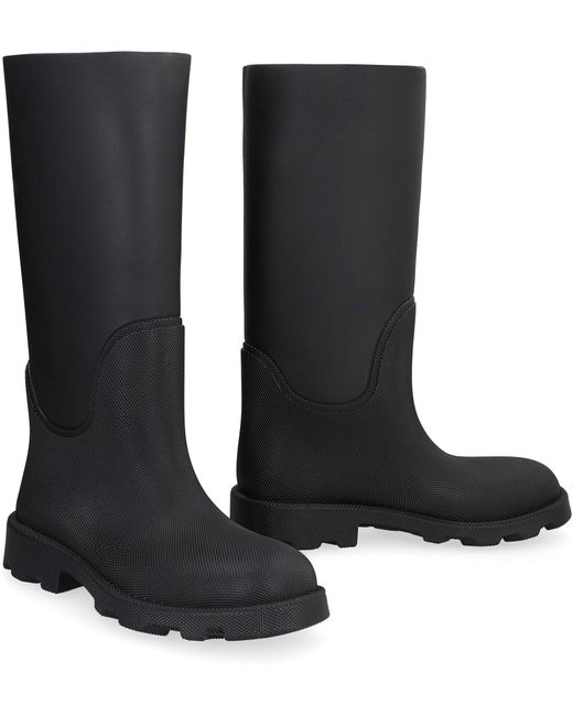 Burberry Black Marsh Rubber Boots for men