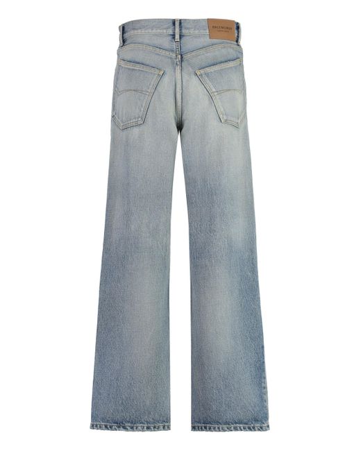 Jeans straight leg a 5 tasche di Balenciaga in Blue