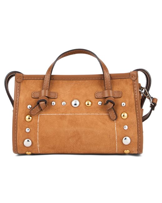 Gianni Chiarini Brown Marcella Joy Leather Bag With Studs