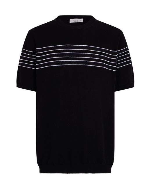 Roberto Collina Black Wool Blend Sweater With Short Sleeves for men