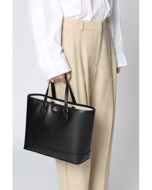 Mini shopping-bag Ophidia di Gucci in Black