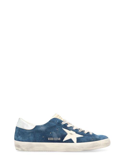 Golden Goose Deluxe Brand Blue Sneakers Low-top Super-star In Suede for men