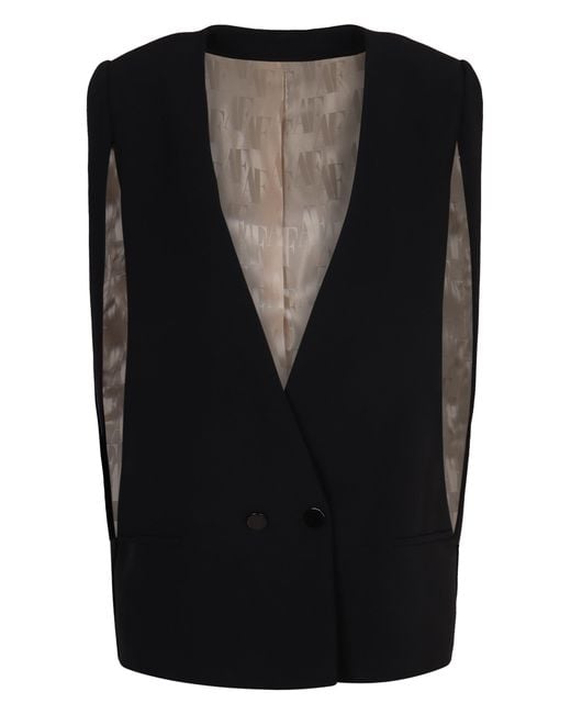 Alberta Ferretti Black Single-breasted Vest