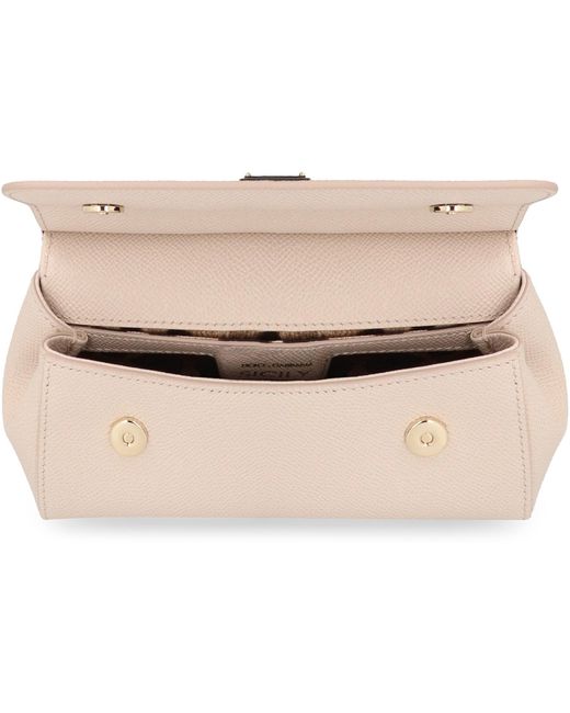 Dolce & Gabbana Natural Sicily Leather Mini Handbag