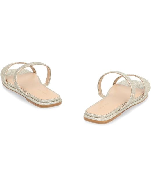 MICHAEL Michael Kors White Jaida Leather Sandals