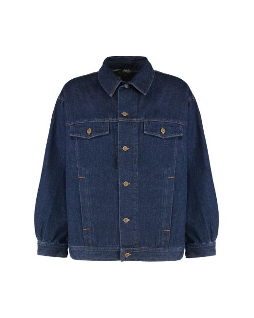 A.P.C. Blue Elvis Denim Jacket for men