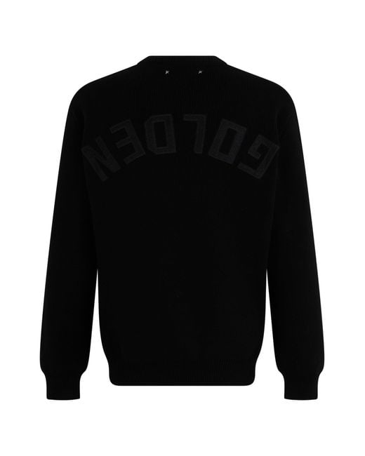 Golden Goose Deluxe Brand Black Crew Neck Sweater for men