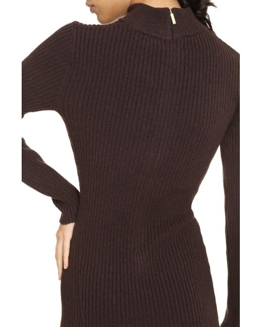 MICHAEL Michael Kors Black Wool-Blend Dress