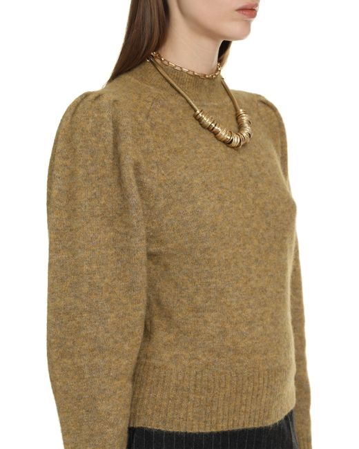 Maglione girocollo Honey in misto lana di Isabel Marant in Green