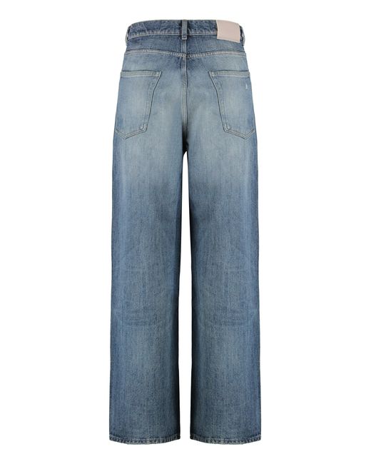 Our Legacy Blue Straight Jeans Wide Cut for men