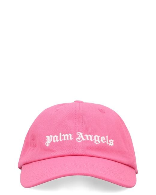 Palm Angels Pink Baseball Cap With Logo