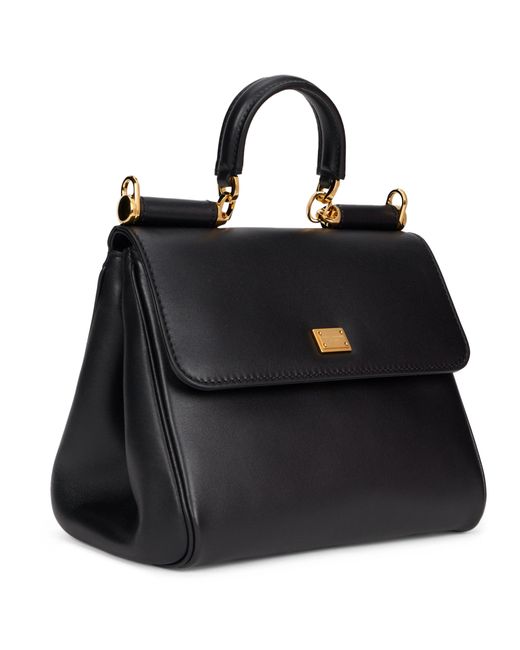 Dolce & Gabbana Black My Sicily Leather Handbag
