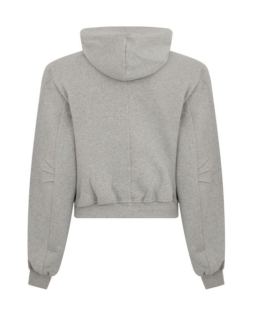 The Attico Gray Cropped Sweater
